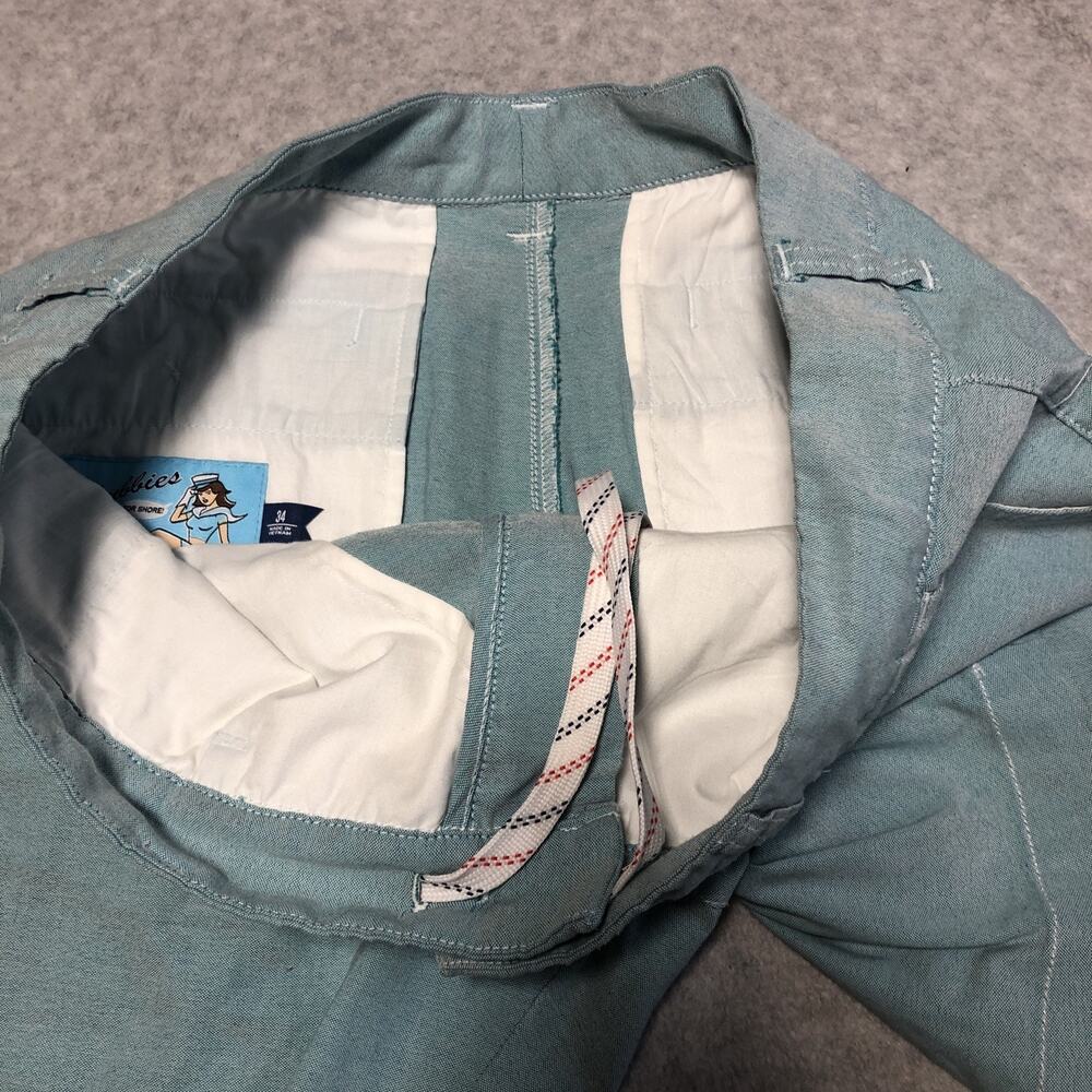 Chubbies The Staples Flat Front Chino Shorts Men's Size 34/7 Green Preppy - Picture 6 of 12